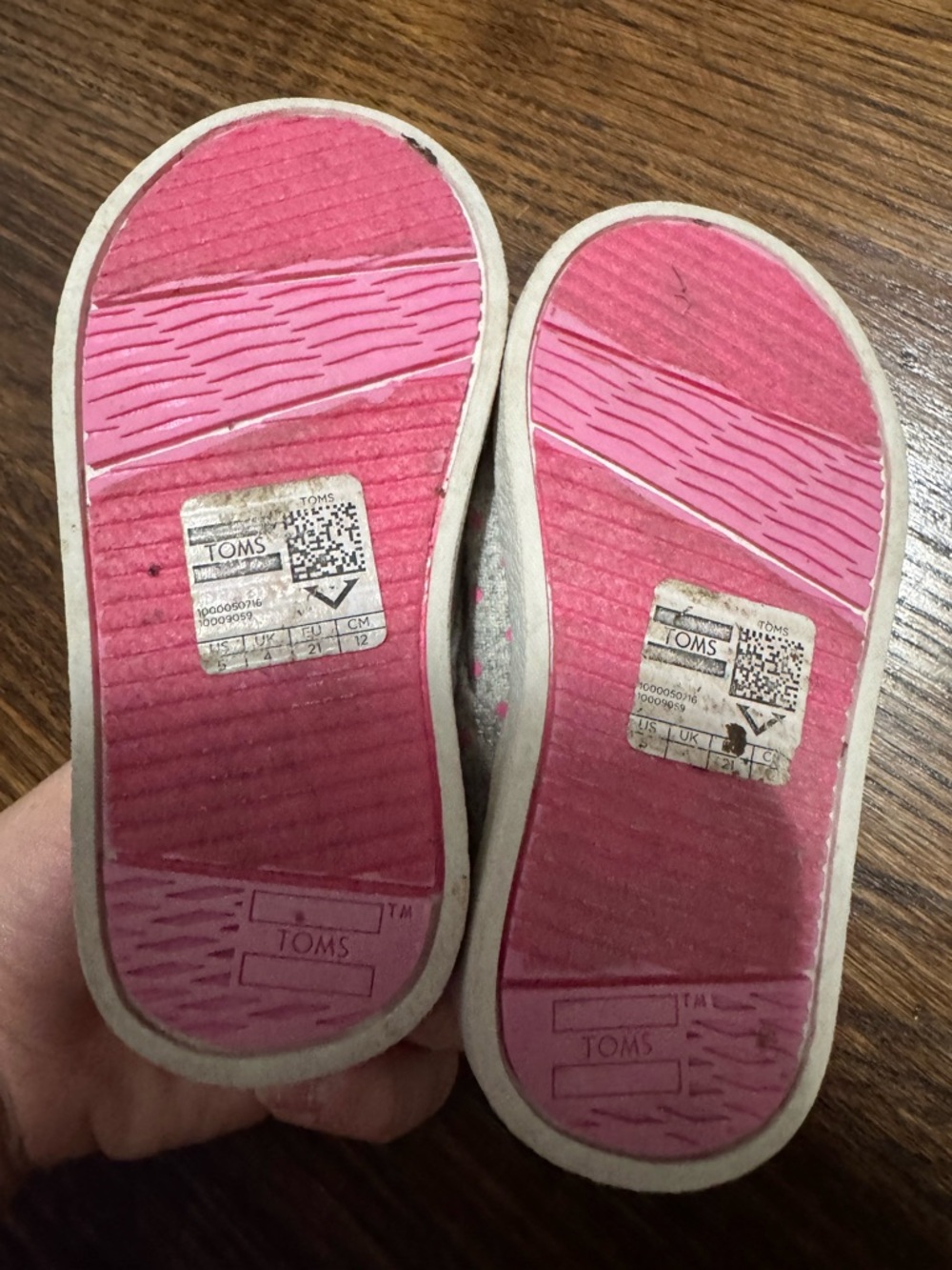Toms Kids Gray and Pink Polka Dot Boots - Picture 3 of 4